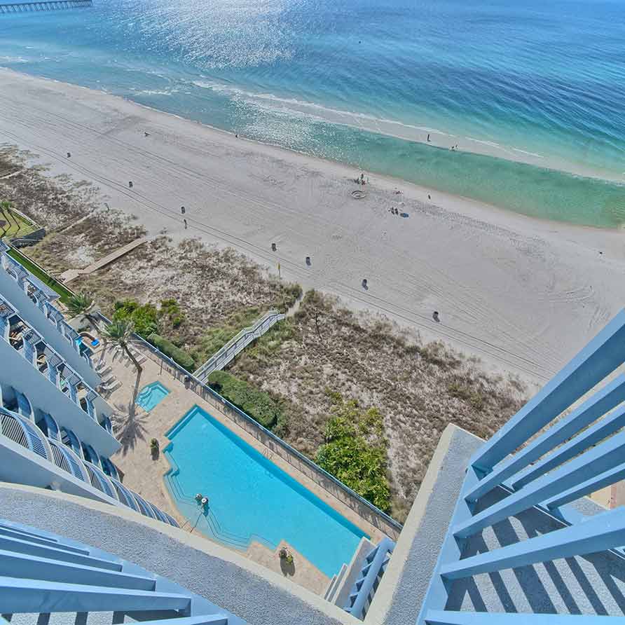 balcony view sterling breeze resort condo panama city beach florida